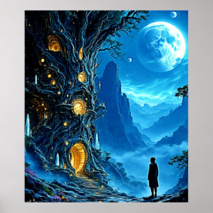 Mystical Träd Home Dreamscape Poster