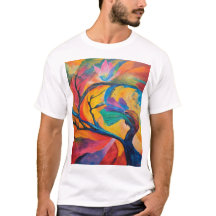 Mystical Träd och Colorful Bird