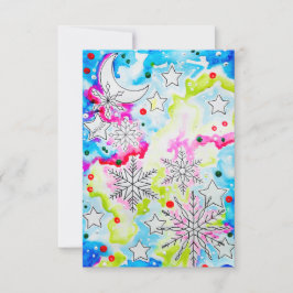 Mystical Twilight Snowflake Yule Art Inbjudningar