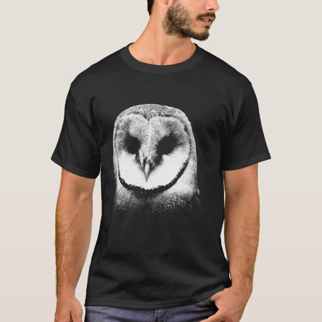 Mystical Uggla Bird White Uggla Head Barn Uggla T Shirt (Framsida)