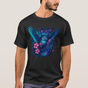Mystical Uggla Fantasy Neon Art T Shirt
