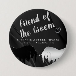 Mystical Unicorn Bröllop (Groomens vän) Knapp