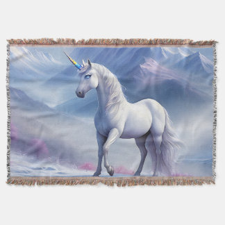 Mystical Unicorn i en magisk Fantasy Realm Filt