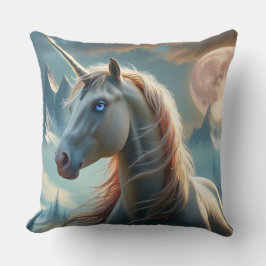 Mystical Unicorn i fantastiska berg Kudde