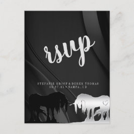 Mystical Unicorn OSA (svart virvel) Vykort