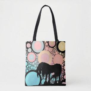 Mystical Unicorn (rosa & teal circles) Tygkasse