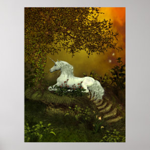 Mystical Unicorn-utskrift Poster