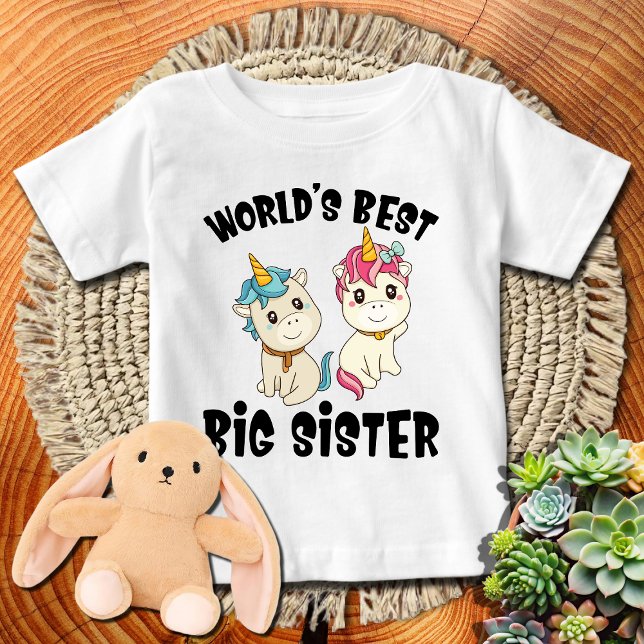 Mystical Unicorn World's Best Big Sister | BLCKTXT T Shirt (Skapare uppladdad)