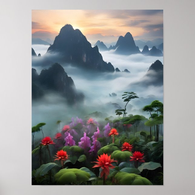 Mystical Vietnamese Peaks Poster (Framsidan)
