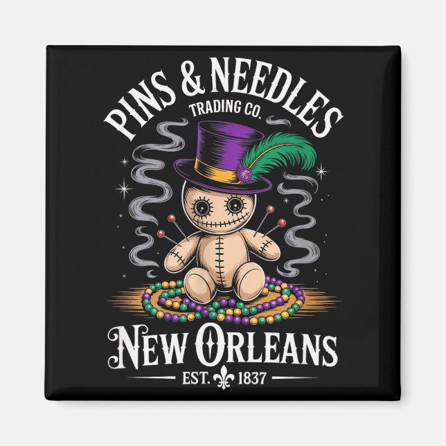 Mystical Voodoo Doll New Orleans Ns And Needles Ar Magnet (Framsidan)