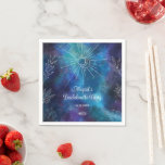 Mystical Watercolor Bachelorette Party Pappersservett<br><div class="desc">Fira den blivande bruden med den här eländiga mystiska Bachelorette Party napkin, perfekt för en fullt magi, mystik och minnen! Med den här designen får du en magisk ton för firande, oavsett om du planerar en elegant middag eller en vild kväll ut med bridstammen. Den har en enastående, galaxinspirerad vattenfärgsbakgrund,...</div>