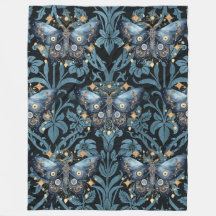 Mystical Watercolor Blue och Guld Nattmåne