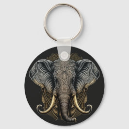 Mystical Watercolor Elephant Keychain Nyckelring
