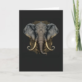 Mystical Watercolor Elephant Note Card Tack Kort