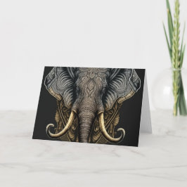 Mystical Watercolor Elephant Tack You Card