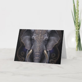 Mystical Watercolor Elephant Tack You Card