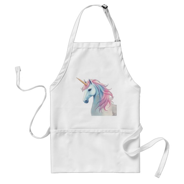 Mystical Watercolor Unicorn Förkläde (Framsidan)