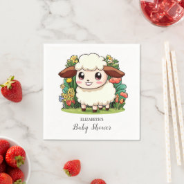 Mystical Whimsiic Sheep Baby Shower Pappersservett