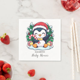 Mystical Whimsitical Penguin Baby Shower Pappersservett
