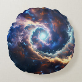 Mystical Whirlpool i Starry Himmel Rund Kudde