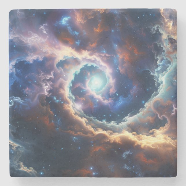 Mystical Whirlpool i Starry Himmel Stenunderlägg (Framsidan)