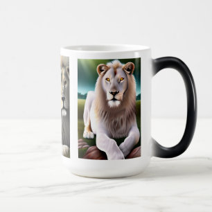 Mystical White Lejon AI Art Magisk Mugg