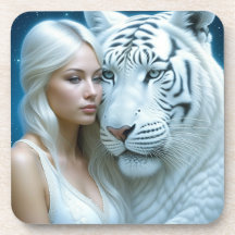 Mystical White Tiger och Woman Magic