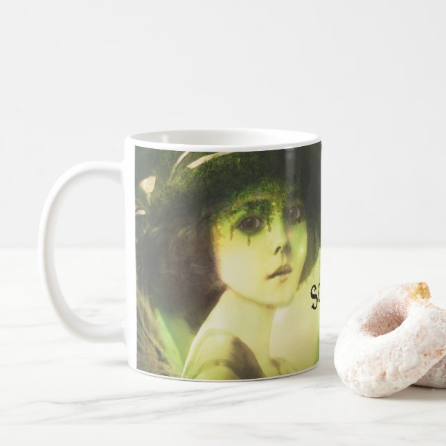 Mystical Willow Träd Fairy Fantasy Art Kaffemugg (Med munk)