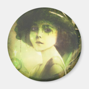 Mystical Willow Träd Fairy Fantasy Art Magnet