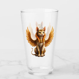 Mystical Winged Cat Sphinx - Egyptian Fantasy Art. Glaskopp