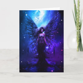 Mystical Winged Goddess hälsningskort! Tack Kort