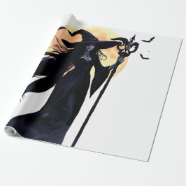 Mystical Witch under en hel måne Presentpapper