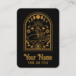 Mystical Witchy Crystal Måne Phases Visitkort