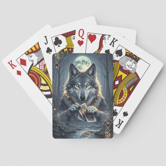 Mystical Wolf King Spelkort (Baksidan)