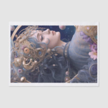 Mystical Woman Decoupage-papper för vävnad