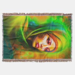 Mystical Woman i Neon Färg Filt