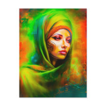 Mystical Woman i Neon Färg