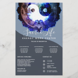 Mystical Yin Yang, Andlig Holistic Service Flygblad