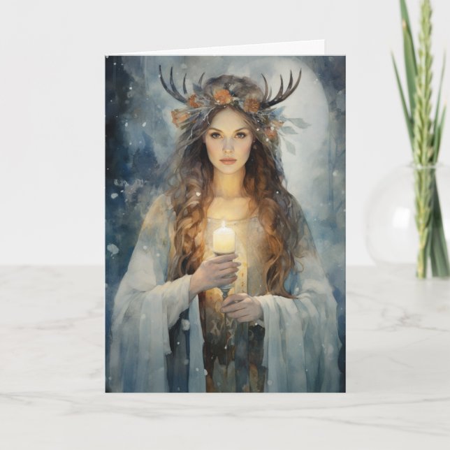 Mystical Yule Greeting Card Tack Kort (Framsida)