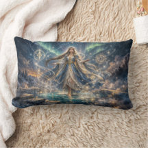 MystiCelestial Sorceress Fantasy Pillow