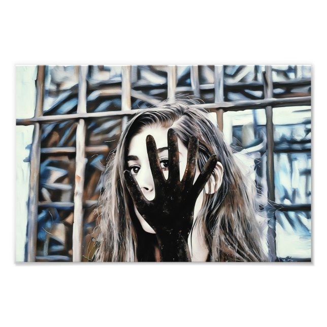 Mystik och uttryck med ett unikt visuellt fokus fototryck (Framsidan)