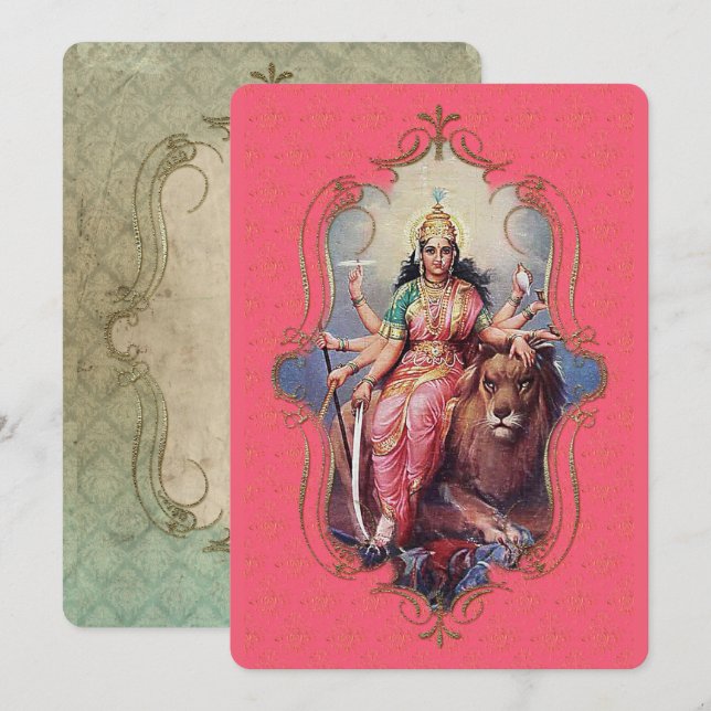 Mystik om Indien 28 - hälsningskort Meddelande (Fram/baksida)