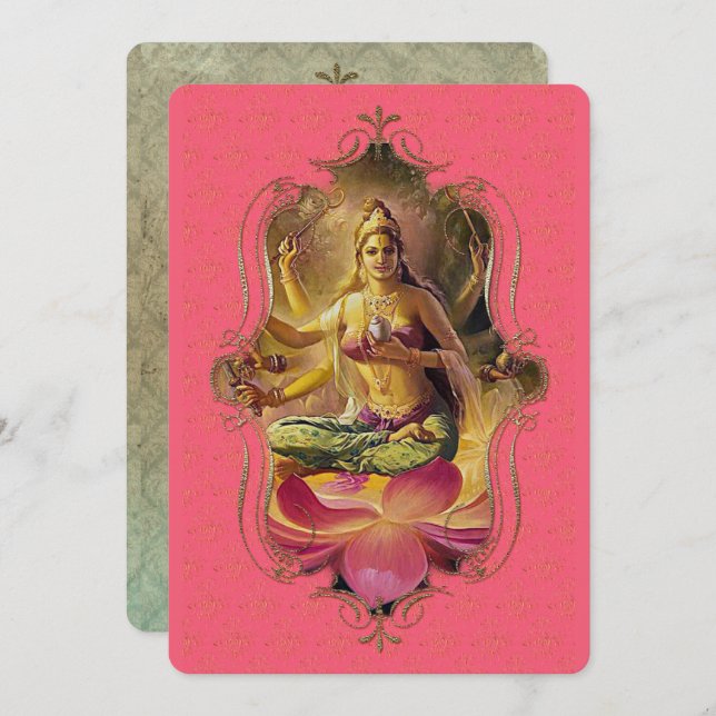 Mystik om Indien 40 - hälsningskort Meddelande (Fram/baksida)