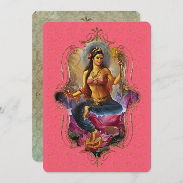 Mystik om Indien 47 - hälsningskort Meddelande (Fram/baksida)