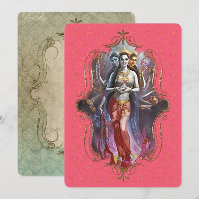 Mystik om Indien 53 - hälsningskort Meddelande (Fram/baksida)