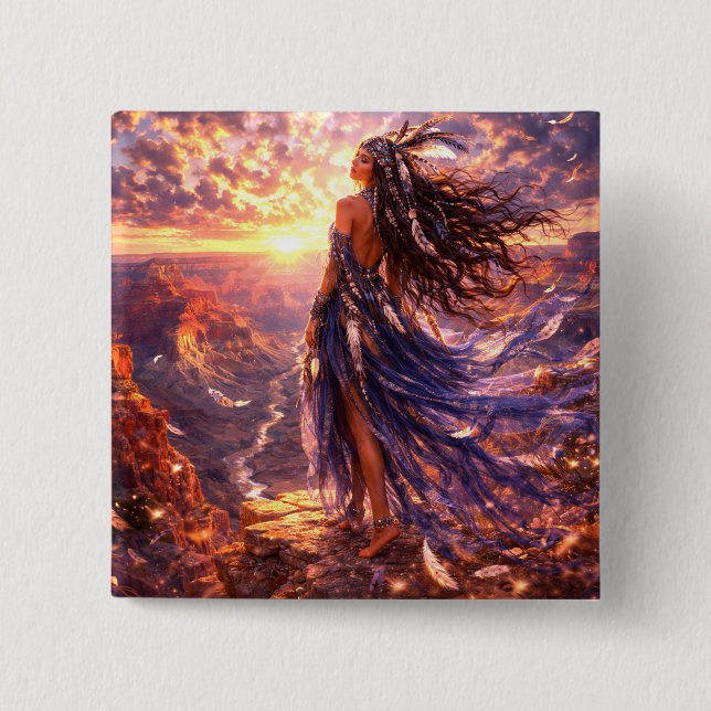 Mystik Woman Anstecker – Galaktisch schön Knapp (Framsida)