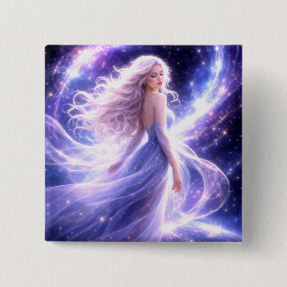 Mystik Woman Anstecker – Galaktisch schön Knapp