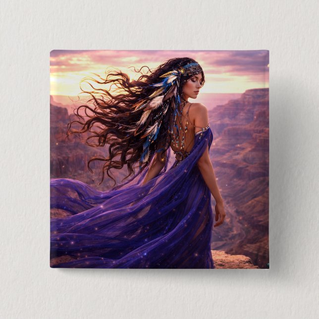 Mystik Woman Anstecker – Galaktisch schön Knapp (Framsida)