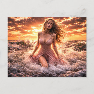 Mystik Woman Postkarte – Galaktisch schön Vykort