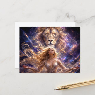 Mystik Woman Postkarte – Galaktisch schön Vykort